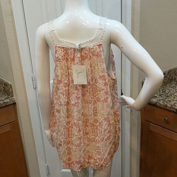 Joie Floral Print Top Large 100% Silk (A7) - Picture 3 of 6